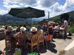 les comdiens de Thtre en Maurienne en dtente chez l'Irmande